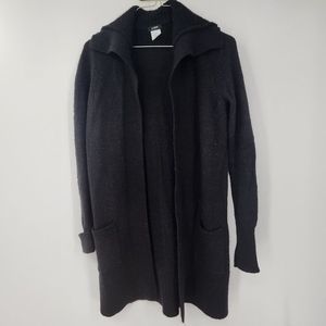 J CREW Black Open Front Cardigan Sweater Size XS